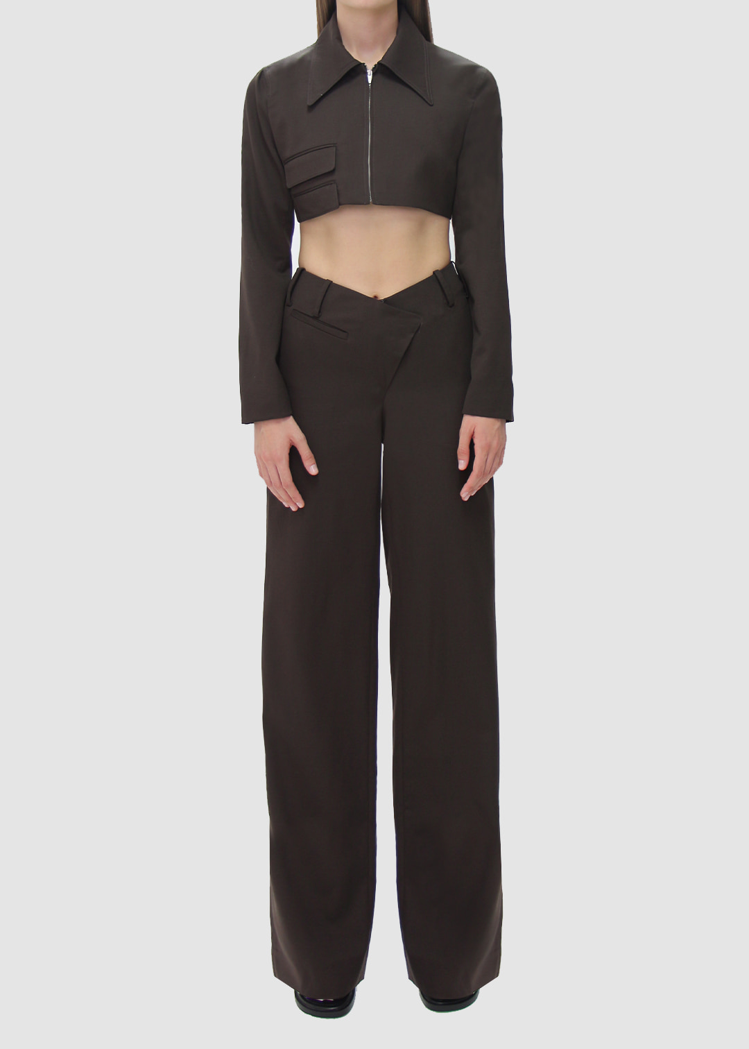 [MADE TO ORDER] FW22 OVERLAPPED PANTS - FONDANT